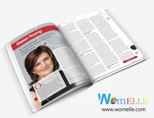 WomLEAD Magazine Spread Mockup Gwen Young