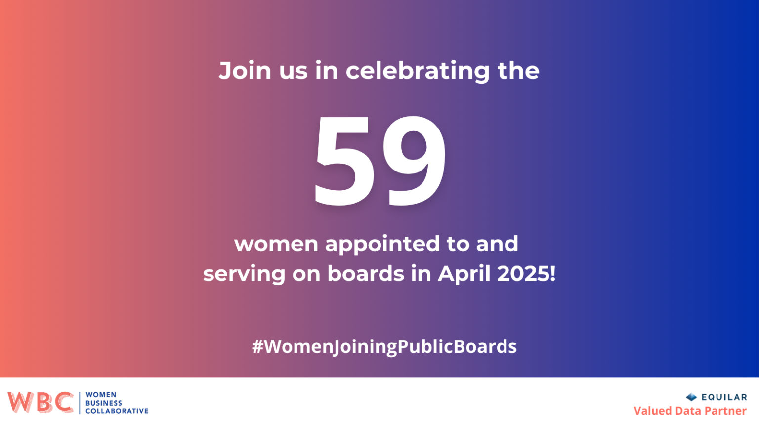 Join us in celebrating the 59 women appointed to and serving on boards in April 2025